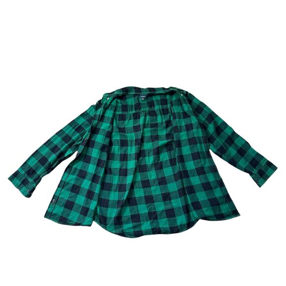 Croft & Barrow Men's XXL Green Flannel Button Up Shirt Cotton - Picture 2 of 4